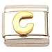 "G" Italian Charm Gold Plated 9mm