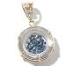 14k Gold Emerald Or Sapphire & Diamond Loose Stone Pendant