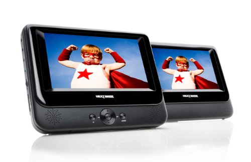 Nextbase NB48AM Tragbarer DVD Player 17,8 cm (7 Zoll) mit 2 Bildschirmen inkl. Auto-Halterungen und Zubeh&ouml;r