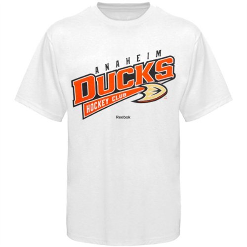 Anaheim Ducks Reebok White Short Sleeve Sweep T-Shirt (XL)