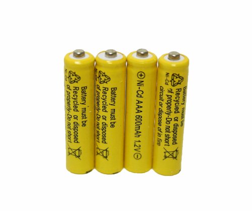 4 PC AAA Ni-Cd Rechargeable Battery batteries