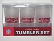 ARIZONA CARDINALS Team Logo Acrylic FROSTED TUMBLER CUPS (Set of 3)