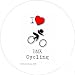 I Love BMX Cycling 2.25 inch (6cm) Square Sticker Pack of 12