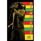 Bob Marley-Stripes, Music Blacklight Poster Print, 23 by 35-Inch