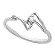 14K White Gold Diamond Promise Ring - 0.03 Ct.