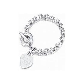 Tiffanys Heart Toggle Stearling Silver Bracelet Tiffanys Heart Toggle Stearling Silver Bracelet