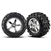 Tires & Hurricane Chrome Wheels(2)T-Maxx 3.8
