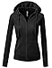 J.TOMSON Womens Casual Thin Thermal Zip-Up Hoodie