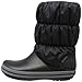 crocs Women's Winter Puff Boot Wom Snow Boot, Black/Charcoal, 6 M US