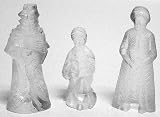 Lalique Nativity 3 Kings Wise Men : Balthasar Gaspar Melchoir Set of 3