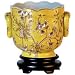 Yellow Floral Porcelain Cachepot