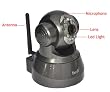 EasyN FS-613B-M166 Wireless IP camera Pan/Tilt 2-ways Audio Mobile Viewing WEP/WPA/WAP2 wireless Wi-Fi Pan/Tilt internet IP camera day and night vision CCTV security monitor built-in microphone and speaker allow you to communicate with people directly support mobile phone viewing (Support IPhone, Android, Symbian, Windows mobile system)
