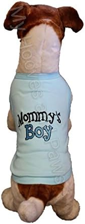 Parisian Dog T-Shirt Shirt Mommy'S Boy Sizes Cotton Embroidered