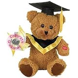 Chantilly Lane 10" Graduation Bear with LED Pinwheel Sings "We are The Champions"