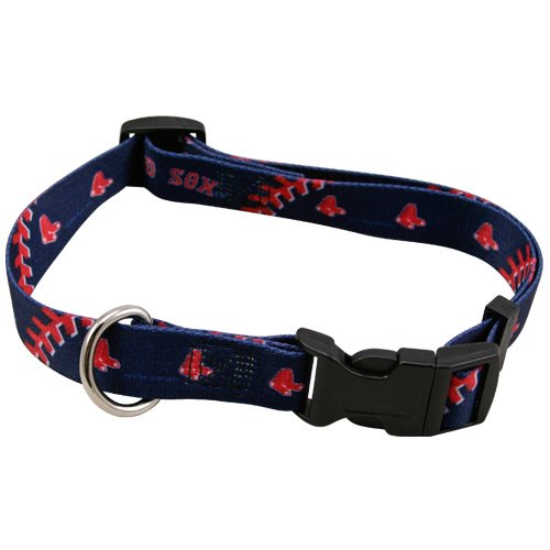 Boston Red Sox Adjustable Dog Collar (Medium)