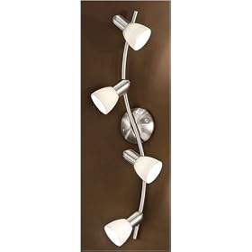 Eglo 88474A Dakar-1, Nickel Alabaster, 4-Light Track Light Fixture by Eglo