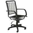 ITALMODERN Bungie High Back Office Chair, Black Bungies / Aluminum Frame