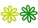 from Present Time PT Trivet Set Daisy PVC Assorted Green Model PT0186GR
