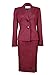 Le Suit Women's 2 Button Notch Collar Tweed Jacket & Skirt Suit Set