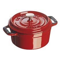 Staub Mini Round Cocotte, .25 Quart 3 7/8 Inch, Pimento Red