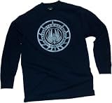 Scratched Battlestar Galactica Badge Logo - Battlestar Galactica Adult Long-Sleeve T-Shirt