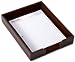 Genuine Dark Brown Bonded Leather Letter Tray