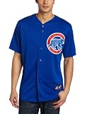 MLB Men's Chicago Cubs Starlin Castro Royal Alternate Short Sleeve 6 Button Synthetic Replica Baseball Jersey Spring 2012  (Royal, Small)