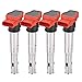 Smartang Ignition Coil Pack of 4 Replaces 06E905115E-for Volkswagen Audi Vehicles Replacement for A3 A4 A5 A6 Q7 Q5 R8 S4 S5 CC Passat Rabbit Golf GTI Jetta Ignition Coil