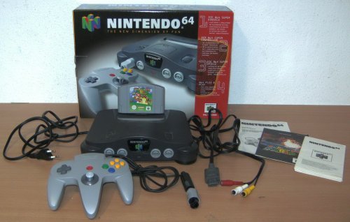 Nintendo 64 Konsole/Gerät schwarz - Mario Pak (N64) Z1-2 gebr. Nintendo 64 Konsole/Gerät schwarz - Mario Pak (N64) Z1-2 gebr.