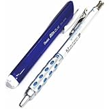 Pentel Graph Gear 1000 Automatic Drafting Pencil, 0.7mm Lead size, Brushed Metal Barrel/PG1017/ & Pentel Ain Clic Retractable Pen-type Triangle Eraser Professional Value set(with Values Japan Original Discription of Goods)