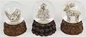 Pack of 6 Bark Animal Christmas Snow Globe Glitterdomes