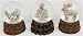 Pack of 6 Bark Animal Christmas Snow Globe Glitterdomes