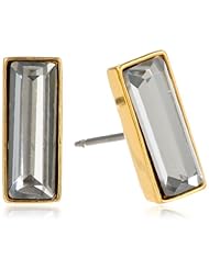 Vince Camuto Crystal Clear Gold Baguette Stud Earrings