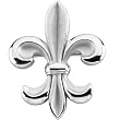 14K White Gold Fleur de Lis Brooch