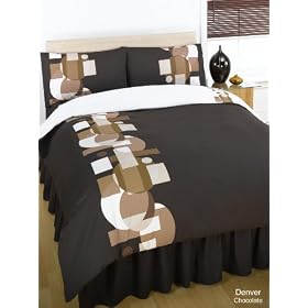 Denver Chocolate Cream Duvet Quilt Cover Set, King Size