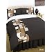 Denver Chocolate Cream Duvet Quilt Cover Set, King Size