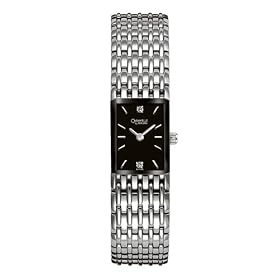 Caravelle by Bulova Women's Diamond Accented Black Dial Watch #43P005