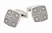 Elegant Gray Enamel And White Swarovski Cufflinks With Presentation Box