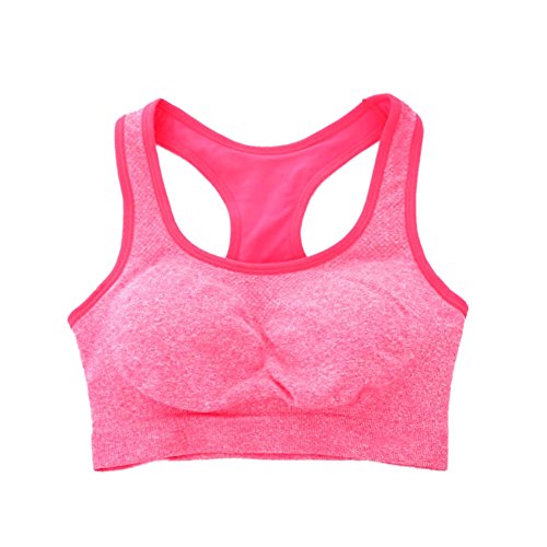 ROPALIA Women Seamless Racerback Padded Sports Bra Yoga Fitness Stretch Top