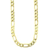 Men's 14k Yellow or White Gold Figaro Chain Necklace
