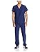 G Med Unisex Scrub Set V-Neck Top and Pant 2 PC Set(Menset-MED,DBL-L) Navy
