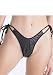 Faux Leather Tie Thong Panty Sexy Lingerie Intimate Apparel
