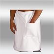 Men's Terry Velour Shower or Bath Towel Wrap 100% Cotton Terry, 23" Length. Available in White, Black, Red, Burgundy, Hunter, Royal and Navy