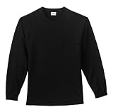 Port & Company - 100% Cotton Long Sleeve T-Shirt with Pocket. PC61LSP