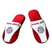 Hausschuh Logo, stabile, rutschfeste Sohle, Logo-Stick, Stick FC Bayern M�nchen.   Farbe: rot / 
wei�. Material: 100 % Polyester.  Gr. M enstpricht Schuhgr��e 37-40 Gr. L entspricht Schuhgr��e 
41-44