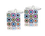 Multi Colour with Patterns Fashion Cufflinks 9189