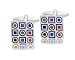 Multi Colour with Patterns Fashion Cufflinks 9189