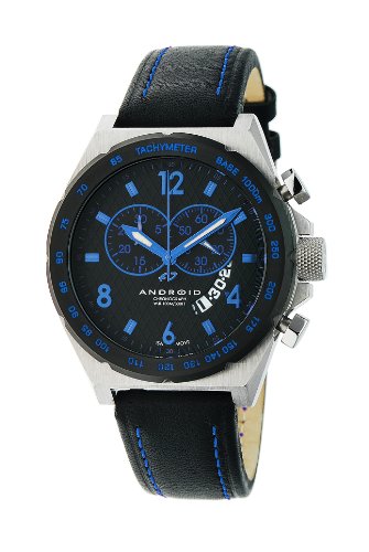 Android Men's Interceptor Swiss Quartz Chronograph Leather Strap Watch