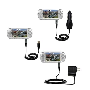 Deluxe Kit for the Sony PSP-2001 Playstation Portable includes a USB cable with Car and Wall... by Deluxe