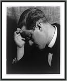 Historic Print (S): [James Joyce, half-length portrait, left profile, with hand to forehead]